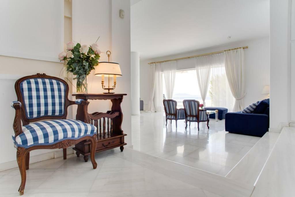 Beautiful, Private Villa By The Sea Agia Marina  Exteriér fotografie