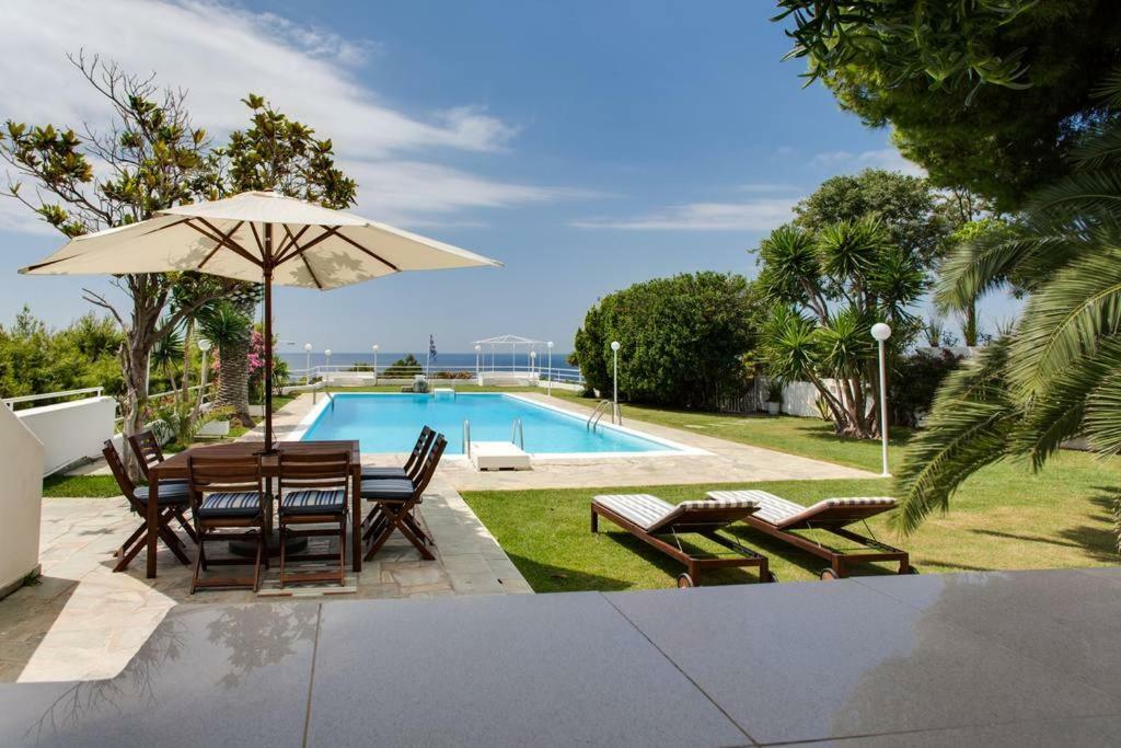 Beautiful, Private Villa By The Sea Agia Marina  Exteriér fotografie